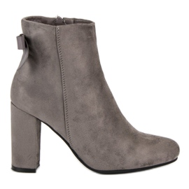 Ideal Shoes Stivali grigi alla moda grigio