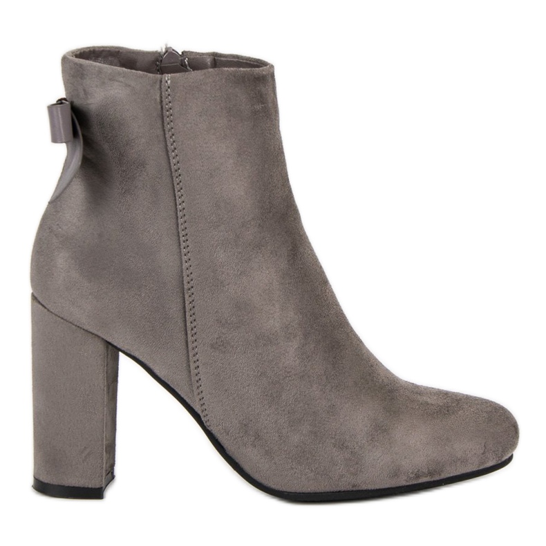 Ideal Shoes Stivali grigi alla moda grigio
