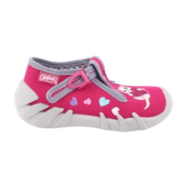Scarpe per bambini Befado 110P335 rosa grigio