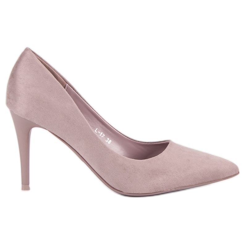 Tacchi in pelle scamosciata viola