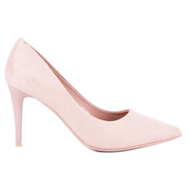Tacchi in pelle scamosciata rosa