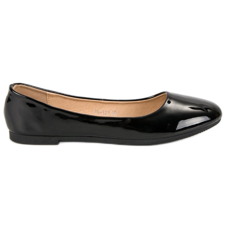 Top Shoes Ballerine laccate nero