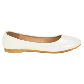 Top Shoes Ballerine laccate bianca
