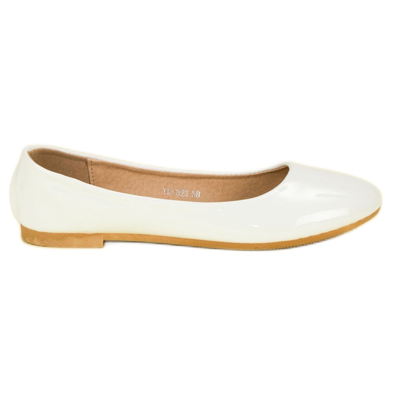 Top Shoes Ballerine laccate bianca