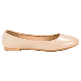 Top Shoes Ballerine laccate marrone