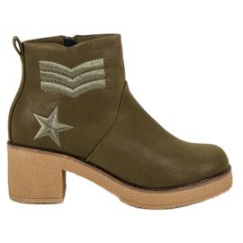 Kylie Stivali militari da donna verde