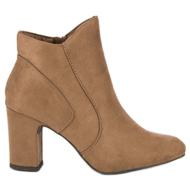 Kylie Stivali eleganti in pelle scamosciata marrone
