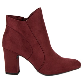 Kylie Stivali eleganti in pelle scamosciata rosso