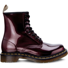Dr. Martens Vernice metallizzata vegan 1460 cromo oxblood metallizzato rosso