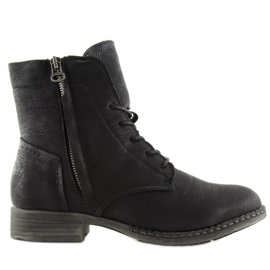 Stivali stringati neri 6177 Nero