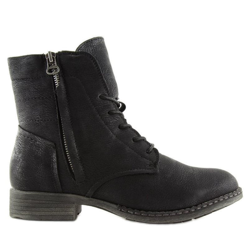 Stivali stringati neri 6177 Nero