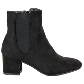 Top Shoes Stivaletti in camoscio con tacco alto nero