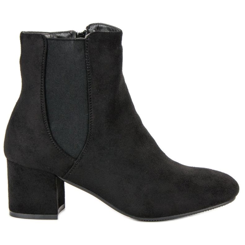 Top Shoes Stivaletti in camoscio con tacco alto nero