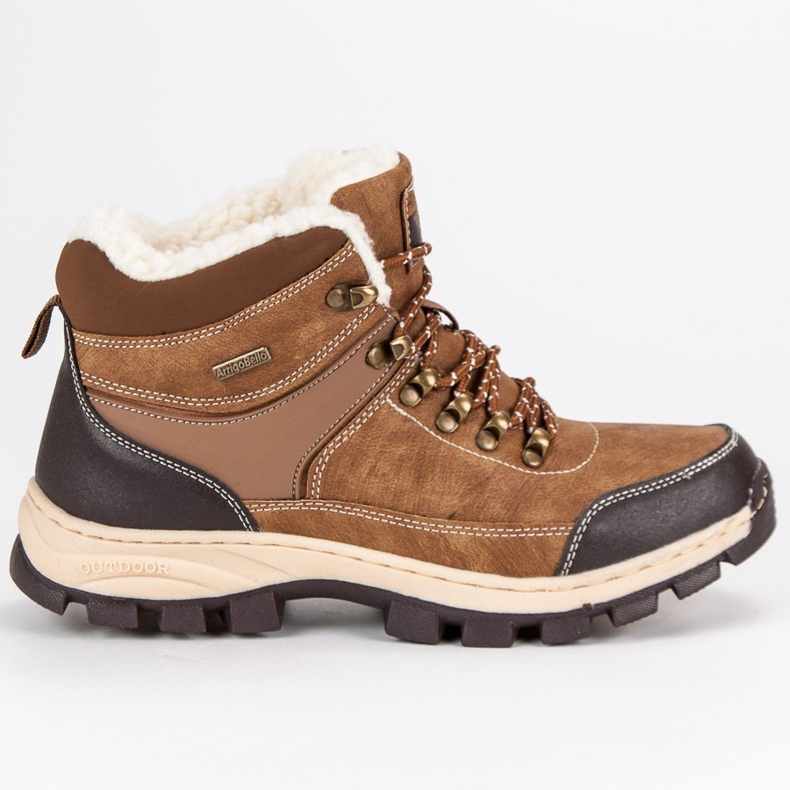 Arrigo Bello Traperki con pelle di pecora marrone