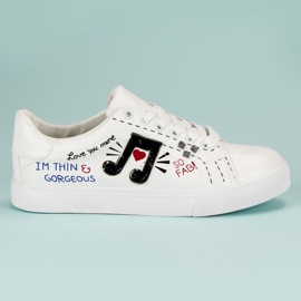Sneakers bianche alla moda bianca