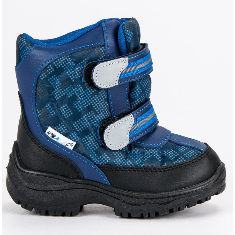 Stivali da neve riscaldati con velcro blu