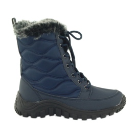 Stivali da neve sportivi con pelliccia DK blu navy