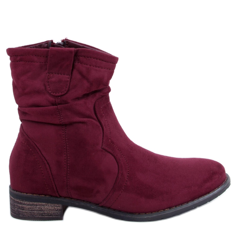 Stivali da donna bordeaux 99-135 Rosso
