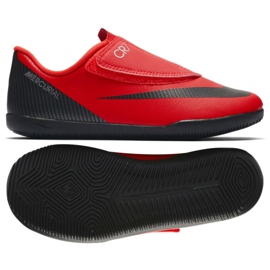 Scarpe indoor Nike Mercurial Vapor 12 Club Ps (V) CR7 Ic Jr AJ3107-600 rosso rosso