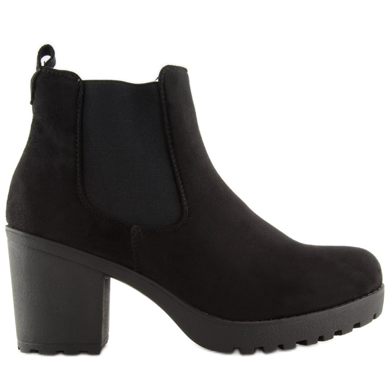 Stivali neri con tacco largo E5106 Black nero
