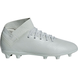 Le scarpe da calcio adidas Nemeziz 18.3 Fg Jr DB2353 bianca bianca