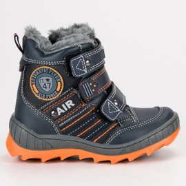 American Club Caldi stivali di velluto americano blu navy