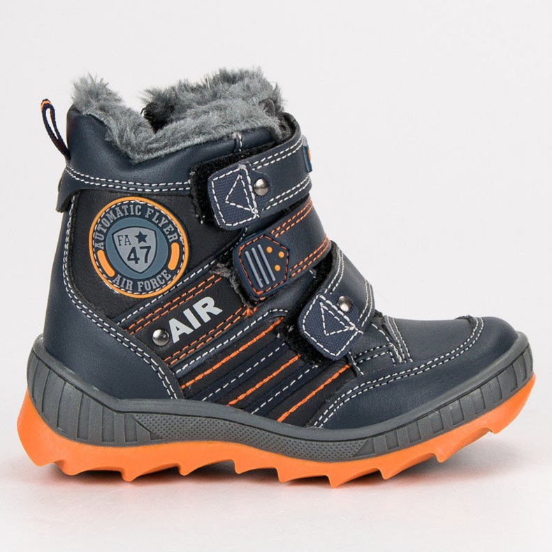 American Club Caldi stivali di velluto americano blu navy