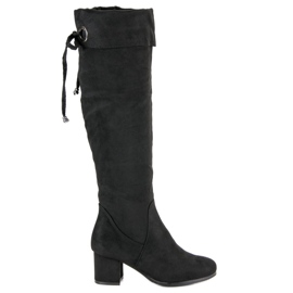 Stivali in camoscio nero