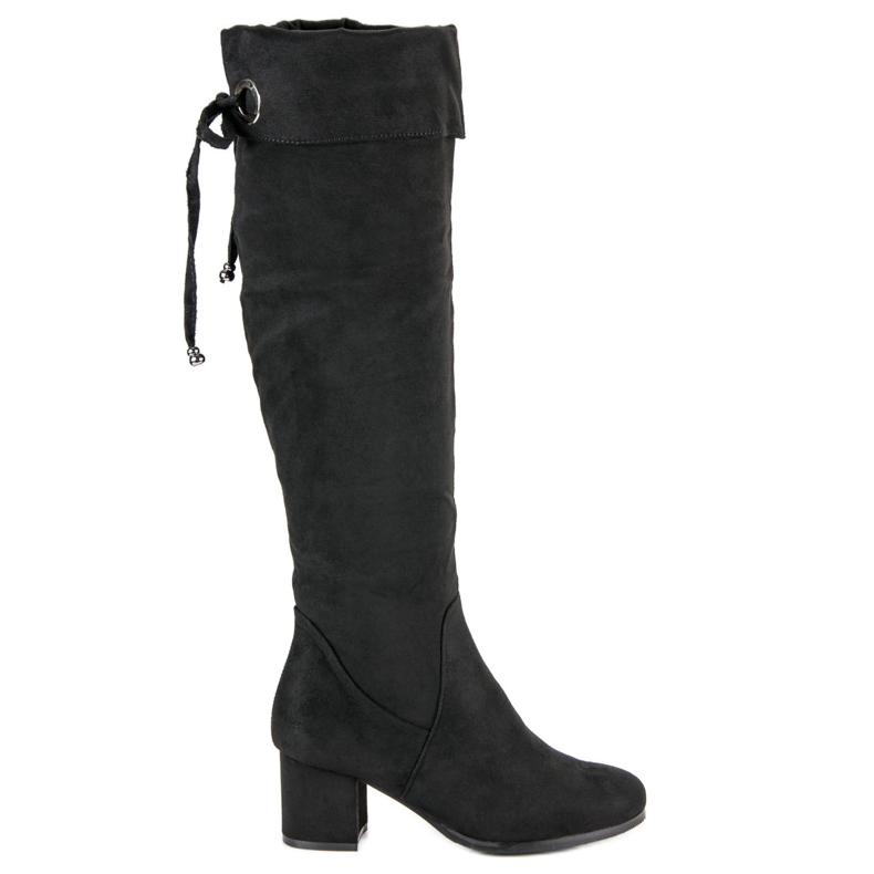 Stivali in camoscio nero