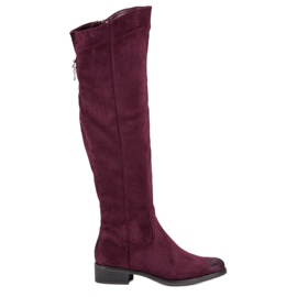 VINCEZA stivali bordeaux rosso