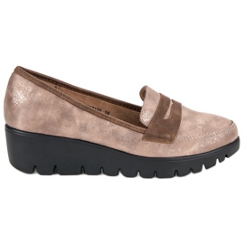 Kylie Mocassini con zeppa beige