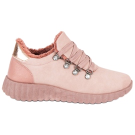 Kylie Sneakers in pelle scamosciata rosa