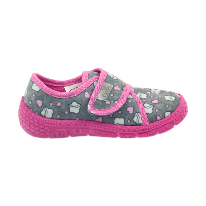 Scarpe per bambini Befado 557X041 pantofole grigio rosa