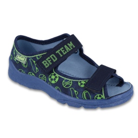 Scarpe per bambini Befado 969Y124 verde blu navy