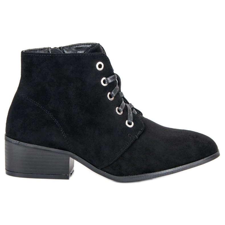 Stivaletti neri allacciati nero