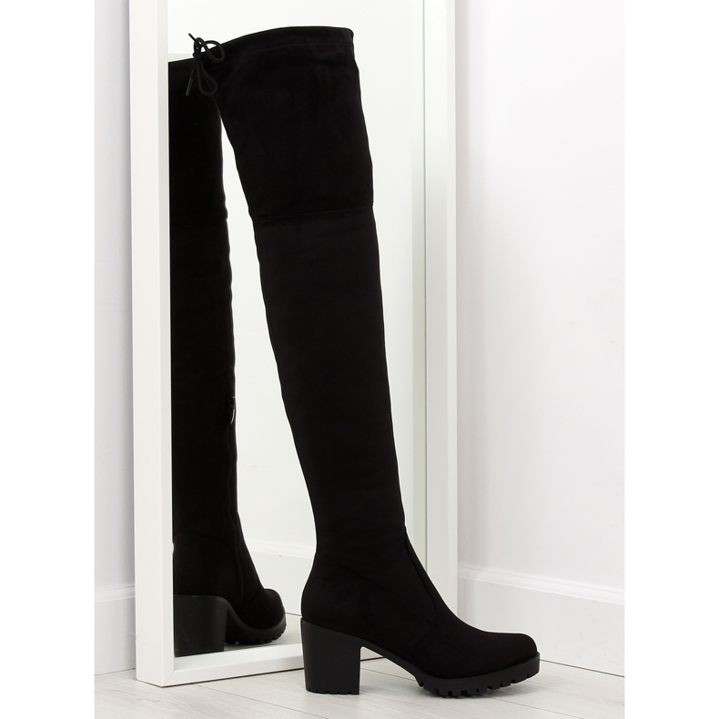 Stivali neri con tacco alto BH108-HB nero