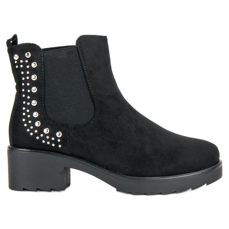 Stivali Jodhpur con tacco alto nero