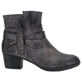 Stivali con tacco alto grigio