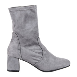 Kylie Stivaletti in pelle scamosciata senza lacci grigio