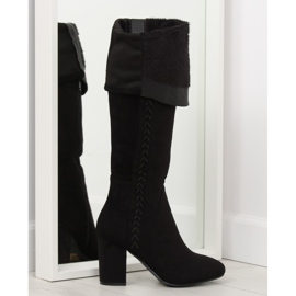Stivali neri con tacco alto BH133-HB nero