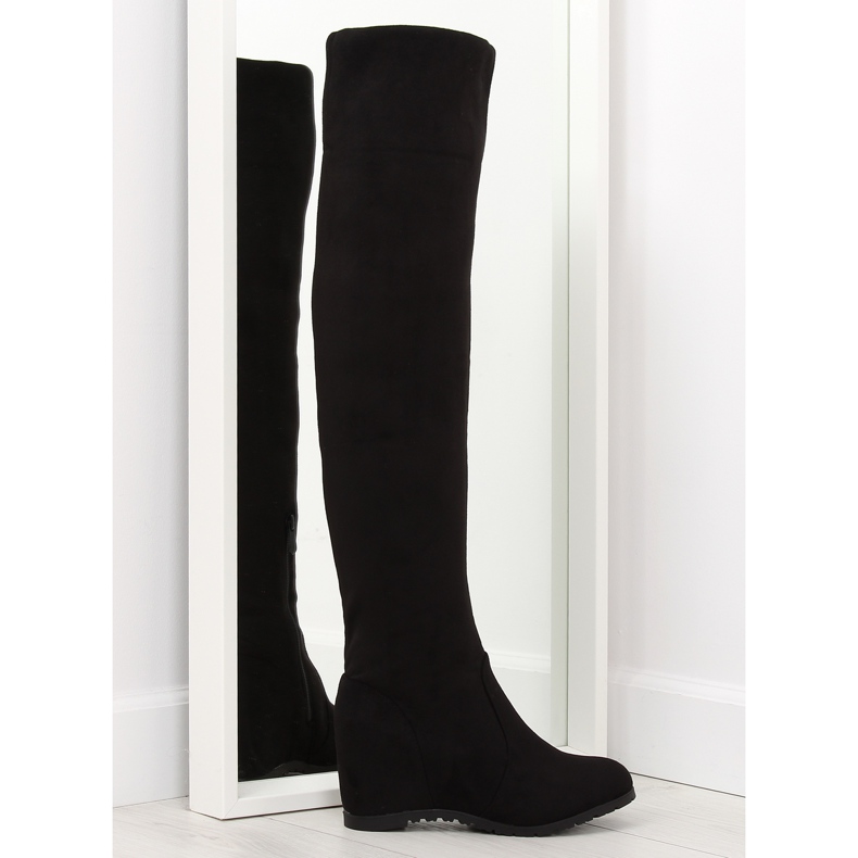 Stivali con zeppa neri 0-68 neri nero