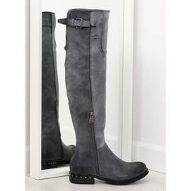 Stivali da equitazione da donna grigi 228-PG grigi grigio