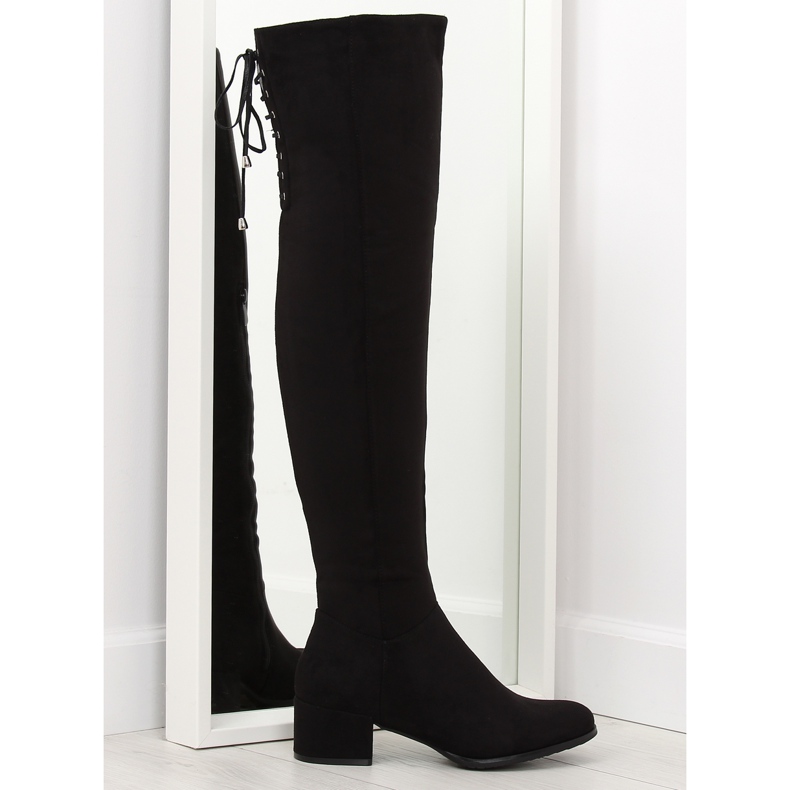 Stivali neri con tacco alto BH129-HB nero