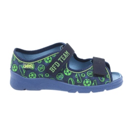 Befado scarpe per bambini sandali pantofole 969y124 verde blu navy