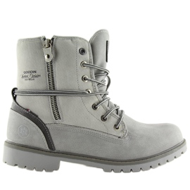 Stivali grigi da donna caldi GD-CC-18 LT.GREY grigio