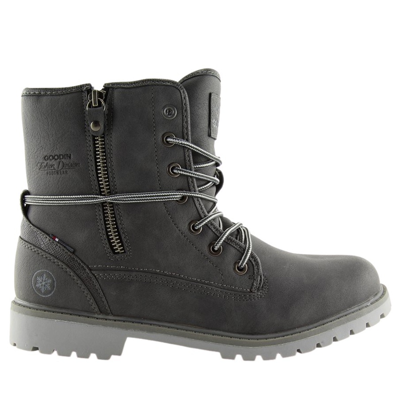 Stivali grigi da donna caldi GD-CC-18 DK.GREY grigio