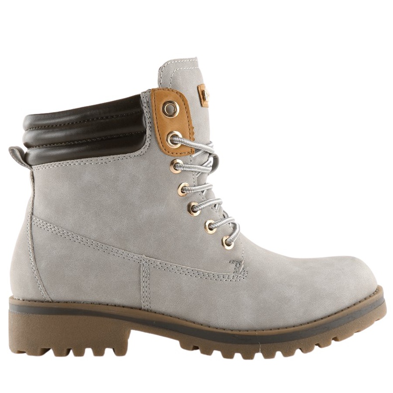 Stivali da donna in legno grigio chiaro GD-ZN27 Lightgrey