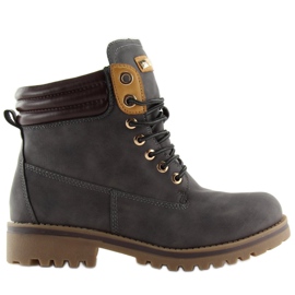 Stivali da donna in legno grigio scuro GD-ZN27 Darkgrey