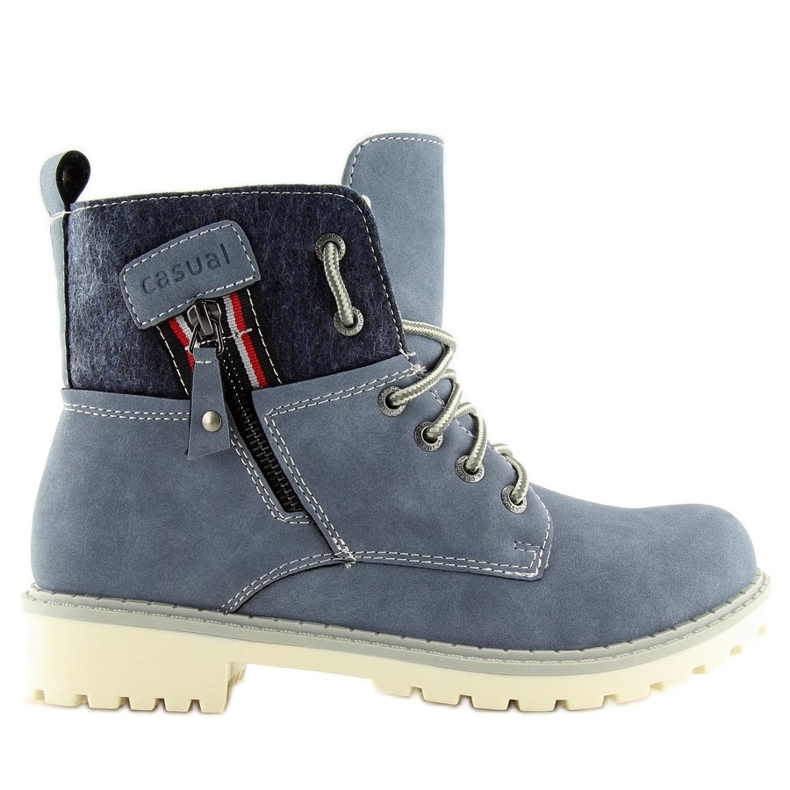 Blu GD-TL10 Stivali in legno blu da donna