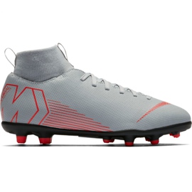 Nike Mercurial Superfly 6 Club Mg Jr AH7339 060 scarpe da calcio bianche bianco bianco